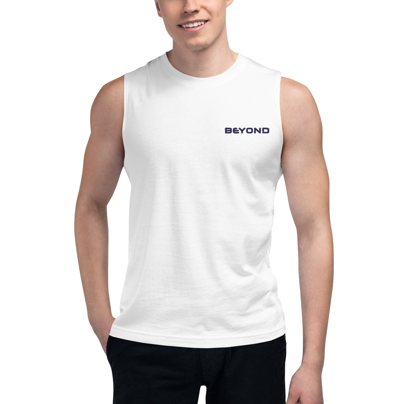 Beyond Embroidered Muscle Shirt